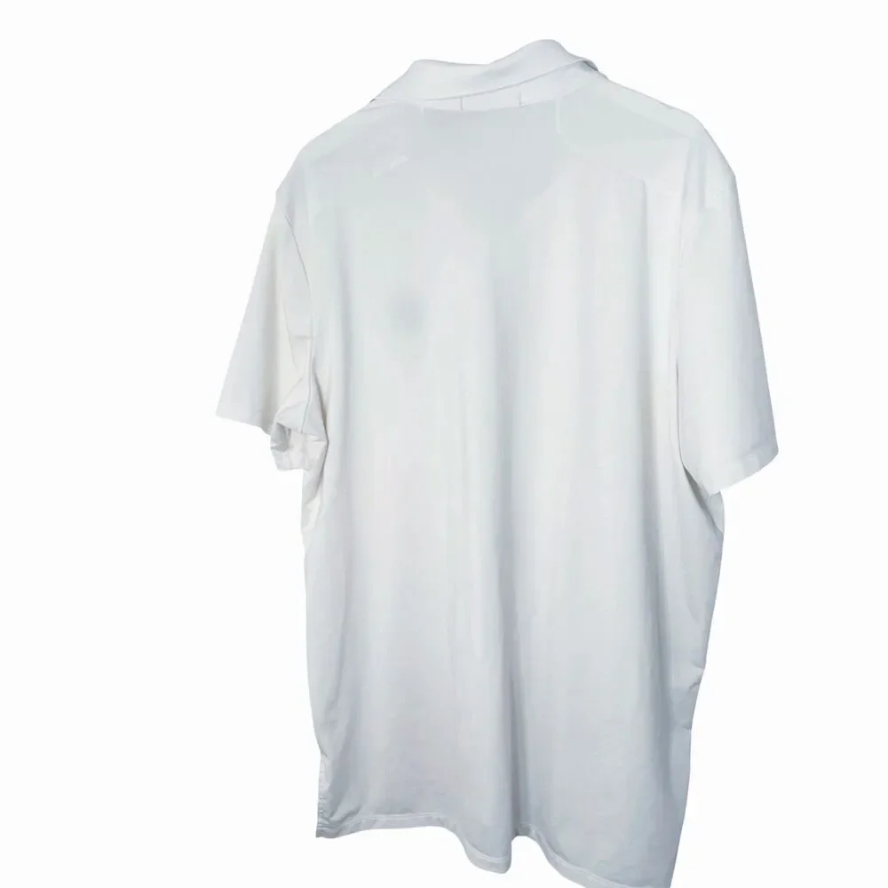 RLX Ralph Lauren Polo Shirt Mens XL White Cypress Point Gof Club Pebble Beach CA